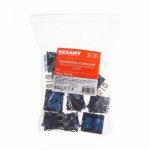 Выключатель клавишный 250V 6А (6с) ON-OFF синий с подсветкой ДВОЙНОЙ  Mini  (RWB-305)  REXANT