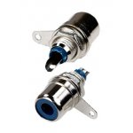 1-290 BL (RS-104), гнездо RCA металл на корпус синий