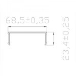 Рассеиватель для профиля матовый 68 REXANT, 2 метра