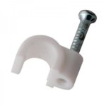 Крепеж кабеля круглый  4 мм, белый (упак. 50 шт)  REXANT