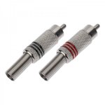 РАЗЪЁМ  шт  RCA  Металл  под винт  ZN  Черные/Красные  PROCONNECT  (упак.черные 50шт/красные 50шт)