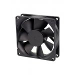 EC8025H12S, Вентилятор 12В, 80х80х25мм , подш. скольжения, 3000 об/мин + крепеж