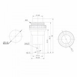 Выключатель-кнопка  металл 220V 2А (2с) (ON)-OFF  Ø10.2  красная  Mini  (RWD-213)  REXANT