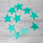 Гирлянда светодиодная «Звездопад» бирюзовая 2,25 м, прозрачный ПВХ, 10 LED, белый, питание 2 х АА