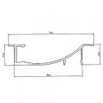 Профиль встраиваемый декоративный алюминиевый 1670-2, 2 метра REXANT -ПОД ЗАКАЗ-