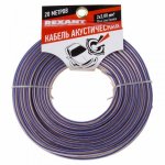 Кабель акустический REXANT 2х2,00 мм², прозрачный BLUELINE, мини-бухта 20 м