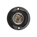 Патрон карболитовый потолочный Е27 черный, c этикеткой, REXANT