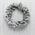 Заснеженный еловый венок Ø 60 см, ПВХ