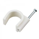 Крепеж кабеля круглый 20 мм, белый (упак. 50 шт)  REXANT