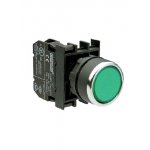 B102DY, Кнопка нажимная круглая зеленая