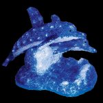 Акриловая светодиодная фигура "Синие дельфины" 65 см, 136 светодиодов
