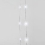 Гирлянда «Роса» с крупными каплями 2 м, 20 LED, белое свечение, 2хCR2032 в комплекте, тонкий батарейный блок