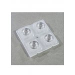 S01.01.01.087_SS-50X50-4-25, линза 50х50мм, 4 LED, 25 градусов, для 3535, PC, матовая, без уплотните