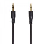 Аудио кабель AUX 3.5 мм гелевый 1M черный REXANT