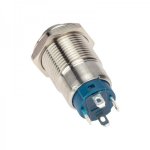 Кнопка  антивандальная Ø12 12В Фикс (4с) ON-OFF синяя (A-12-C2) REXANT