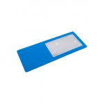 813-3X, лупа-линза френеля гибкая 3х (160х65 мм) для чтения синий