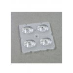 S01.01.01.009_SS-50X50-4-T2M, линза 50х50мм, 4 LED, 145х90 градусов, для 5050, PC, матовая, без упло