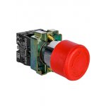 574862, Кнопка управления "Грибок" D40мм  с фиксацией NP2-BS542 без подсветки красная 1НЗ IP40