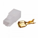 КЛЕММА ПЛОСКАЯ гнездо - 6.3мм 1-1.5мм² (РП-м 1.5-(6.3) / DJ7011-6.3-21) + колодка  REXANT