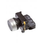 A204B-M1E10B, кнопка черная 250В 5А с контактами блоком A20-E10P