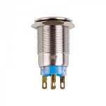 Кнопка  антивандальная Ø19 12В Б/Фикс (5с) (ON)-OFF/(OFF)-ON красная (A19-C1) REXANT