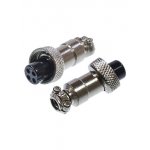 1-565-4, Разъем MIC-12, 4 контакта гнездо, металл на кабель