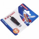 Разъем антенный на кабель, (штекер-TV), черный, (1шт.)  REXANT