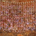 ДОЖДЬ (занавес) 2х1,5м, белый КАУЧУК IP67, 360 LED БЕЛЫЕ к разветвителям не подходит