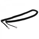 Телефонный шнур, витой трубочный RJ-10(4P-4C), длина 4 метра, черный  REXANT