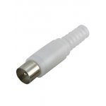 SQ1809-0008, разъем антенный ТВ без пайки белый