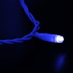 НИТЬ 10м, белый ПВХ, 100 LED Синие, соединяется, 230В (нужен шнур питания 303-500/303-500-1)