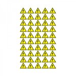 Наклейка знак электробезопасности «Опасность поражения электротоком» 25х25х25 мм REXANT 100 наклеек (4 листа)