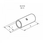 СОЕДИНИТЕЛЬНАЯ ГИЛЬЗА  L-15мм 2.5-4мм² (ГМЛ (DIN) 4 / BN3.5)  REXANT