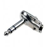 1-135 (NP-215), штекер аудио 6.35мм стерео угловой металл на кабель