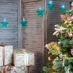 Гирлянда светодиодная «Звездопад» бирюзовая 2,25 м, прозрачный ПВХ, 10 LED, белый, питание 2 х АА