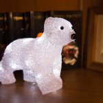 Акриловая светодиодная фигура "Медвежонок" 18 см, 4,5 В (3*АА), 16 светодиодов