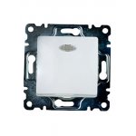 30001021 ВЫКЛЮЧАТЕЛЬ СКРЫТ. УСТ. 1КЛ. С ПОДСВЕТКОЙ(БЕЛ.) Б/РАМКИ