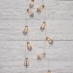 Гирлянда светодиодная «Кристаллы» черные 1,5 м, прозрачный ПВХ, 10 LED, теплая белая, питание 2 х АА