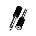 2-031, переходник 6.35мм штекер стерео - 2.5мм гнездо стерео пластик