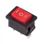 Выключатель клавишный 250V 6А (3с) ON-OFF-ON красный  с нейтралью  Mini  (RWB-205, SC-768)  REXANT