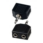 2-054 (NP-563), переходник 3.5мм штекер моно - 2 x 3.5мм гнездо моно пластик