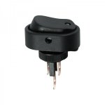 Выключатель клавишный 12V 20А (3с) ON-OFF черный ОВАЛ с синей LED подсветкой (RWB-523, ASW-20D)  REXANT