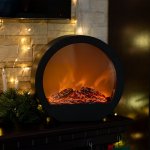 Светодиодный камин «Лаунж» с эффектом живого огня 35,3х12,4х33,7см с адаптером от сети