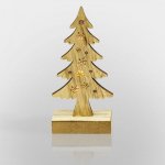 Деревянная фигурка с подсветкой "Елочка" 9*5*19 см с М2 - 10%