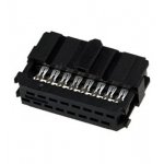 1658621-3, AMP-Latch-16 розетка на шлейф 2,54мм с крышк.б/ф