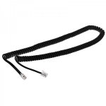 Телефонный шнур, витой трубочный RJ-10(4P-4C), длина 2 метра, черный  REXANT