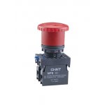 667129, Кнопка управления "Грибок" D40мм с фиксацией NP8-11ZS/14 красная 1НО+1НЗ IP65