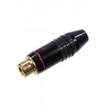 1-225G RED, гнездо RCA металл на кабель красный  "позолоченный"