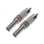 РАЗЪЁМ  шт  RCA  Металл  пайка  ZN  Черные/Красные  PROCONNECT   (упак.черные 50шт/красные 50шт)