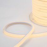 Гибкий неон SMD, форма – D (16х16 мм) теплый белый, супер яркий (120 LED/м), 50 м (c комплектом подключения)